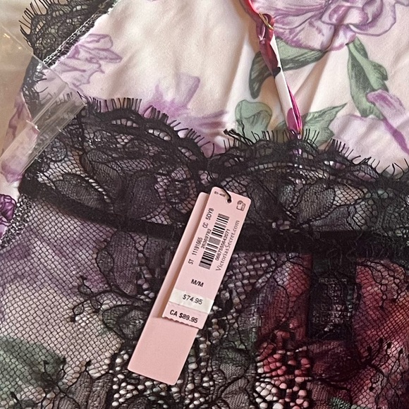 Victoria's Secret White Rose Floral Stretch Satin Lace Back Cami Set *NWT* - Picture 10 of 10